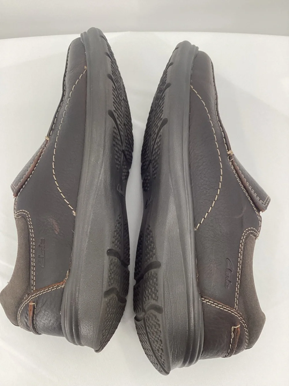 Clarks Men’s Cotrell Slip-On Loafers in Dark Brown Leather